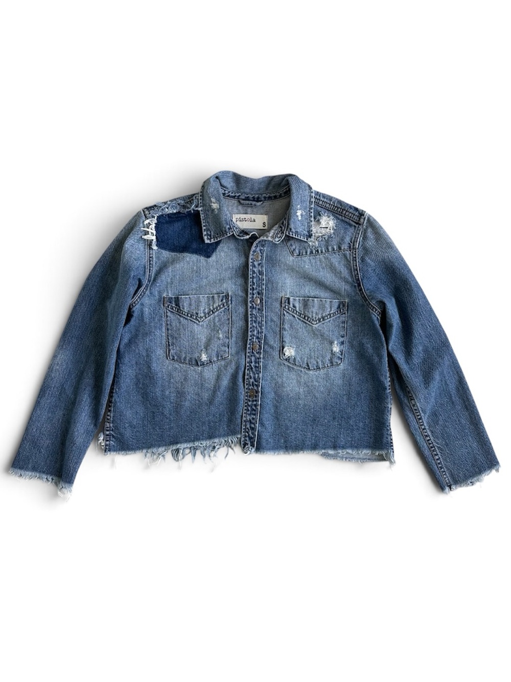 Pistola Denim Jean Distressed Jacket